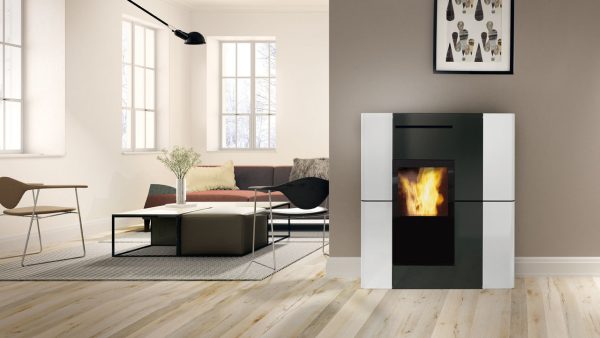 Termostufa a Pellet Blade H Colore Bianco Opaco - Edilkamin