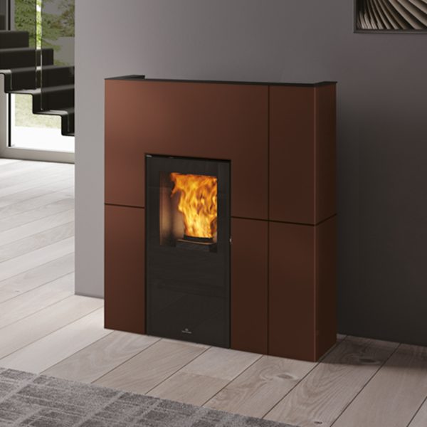 Termostufa a Pellet Blade H Colore Bronzo Acciaio - Edilkamin