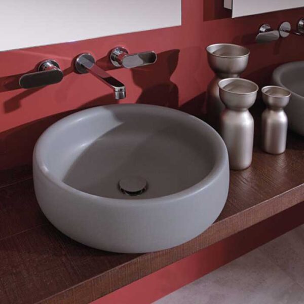 Lavabo da appoggio o su colonna senza troppopieno -serie bonola Flaminia
