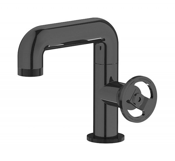 Miscelatore lavabo colore nero spazzolato serie bold ib