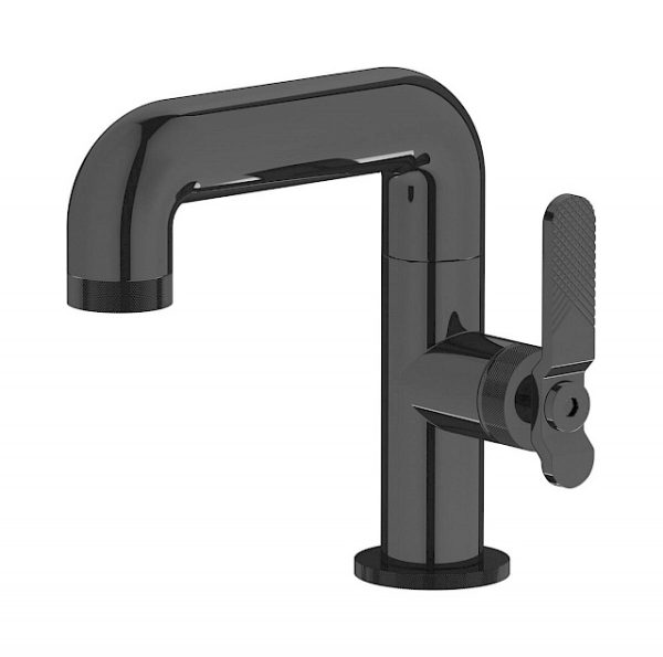 Miscelatore lavabo colore nero spazzolato serie bold ib
