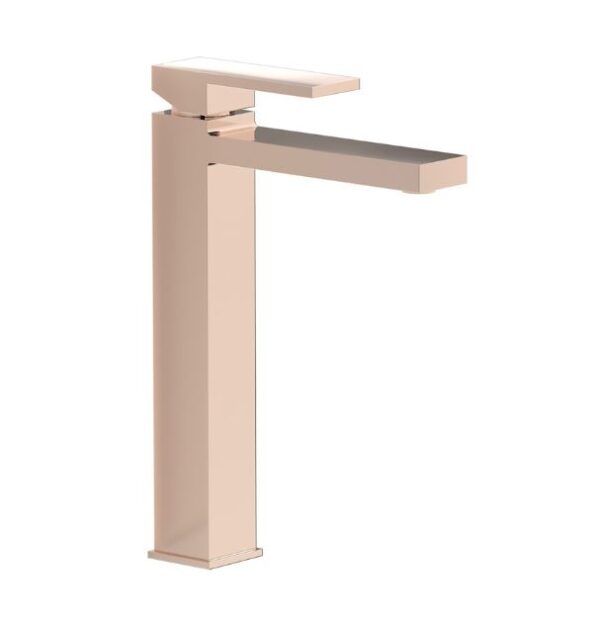 Miscelatore lavabo monoforo alto Oro Rosa - Rubacuori IB