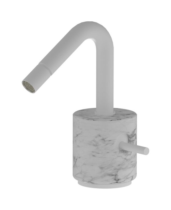 Miscelatore bidet colore bianco opaco serie Marmo Ib