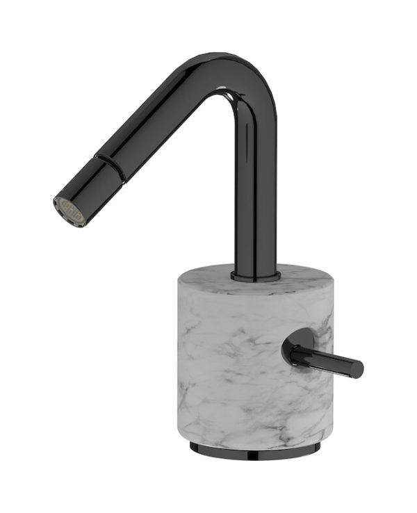 Miscelatore bidet colore bianco nero serie Marmo Ib