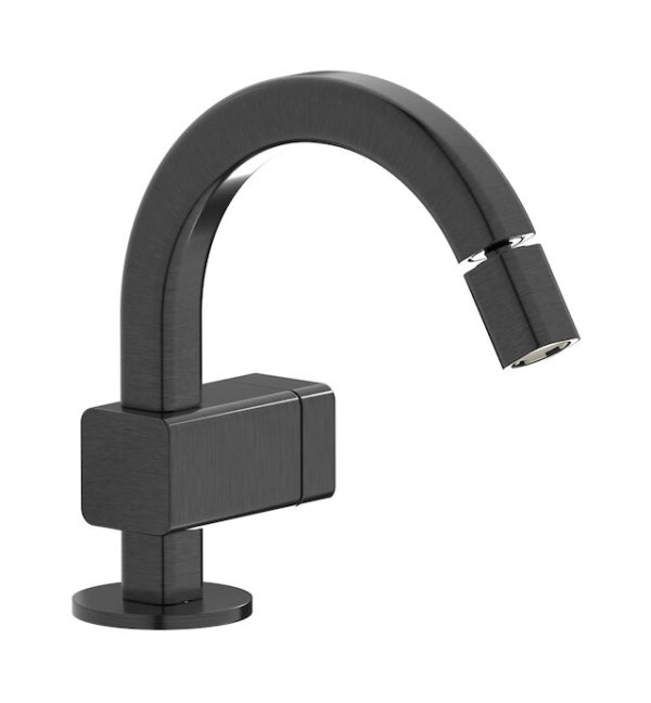 Miscelatore Bidet leva normale Cromo Nero Spazzolato - ELIO IB Rubinetterie