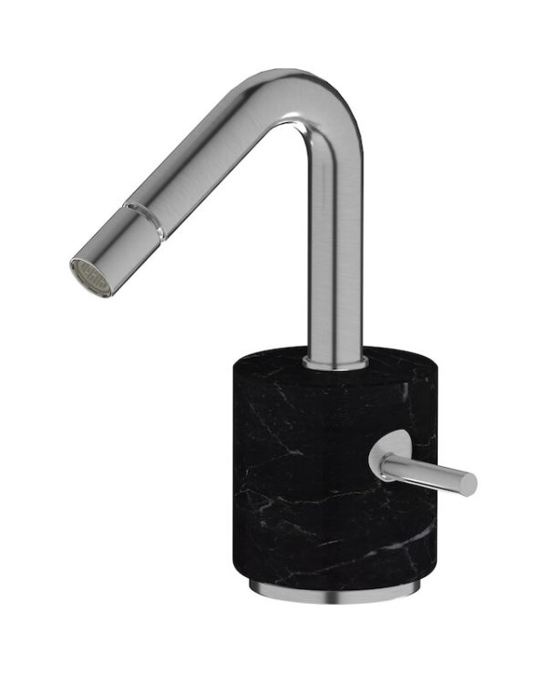 Miscelatore bidet colore nero nickel spazzolato serie Marmo Ib