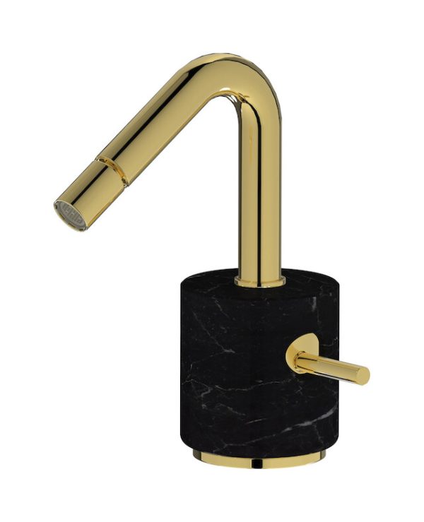 Miscelatore bidet colore nero oro serie Marmo Ib