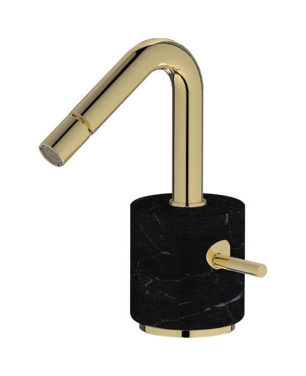 Miscelatore bidet colore nero oro inglese serie Marmo Ib
