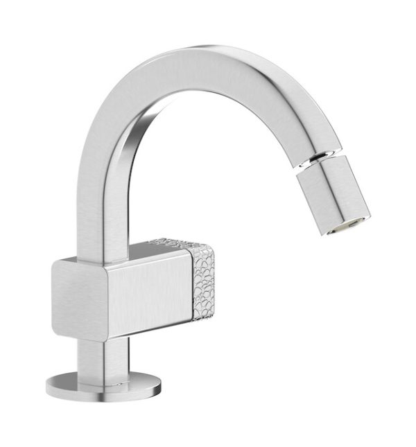 Miscelatore Bidet leva corallo Nickel Spazzolato - ELIO IB Rubinetterie