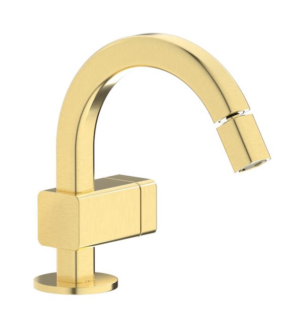 Miscelatore Bidet leva normale Oro Inglese Spazzolato - ELIO IB Rubinetterie