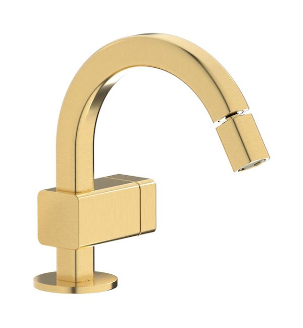 Miscelatore bidet colore oro spazzolato serie elio ib