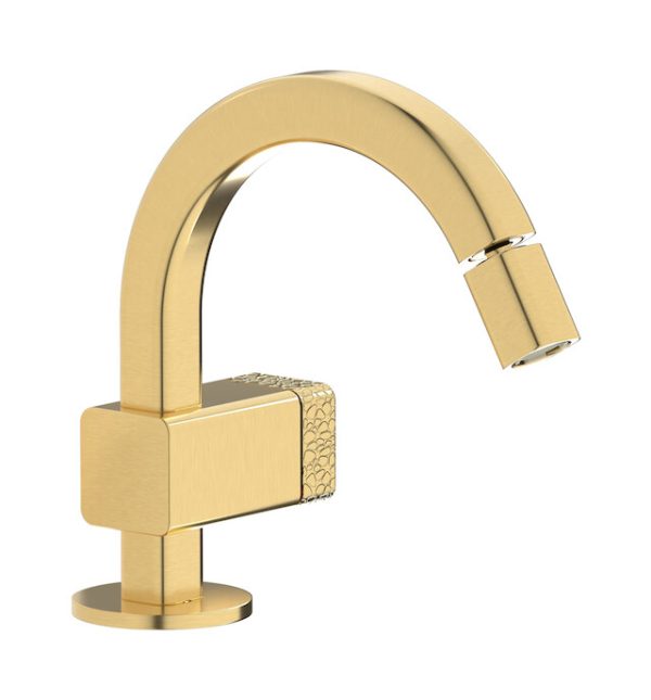 Miscelatore Bidet leva corallo Oro Spazzolato - ELIO IB Rubinetterie