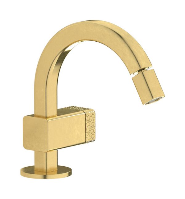 Miscelatore Bidet leva corallo Ottone Naturale - ELIO IB Rubinetterie