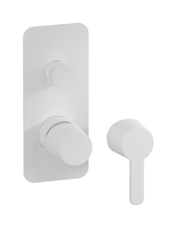 Miscelatore doccia due vie colore bianco opaco serie Taac ib