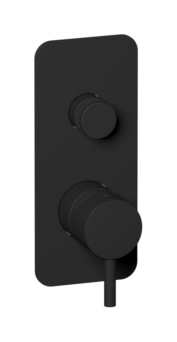 Miscelatore doccia due vie colore nero opaco serie Milanotorino ib