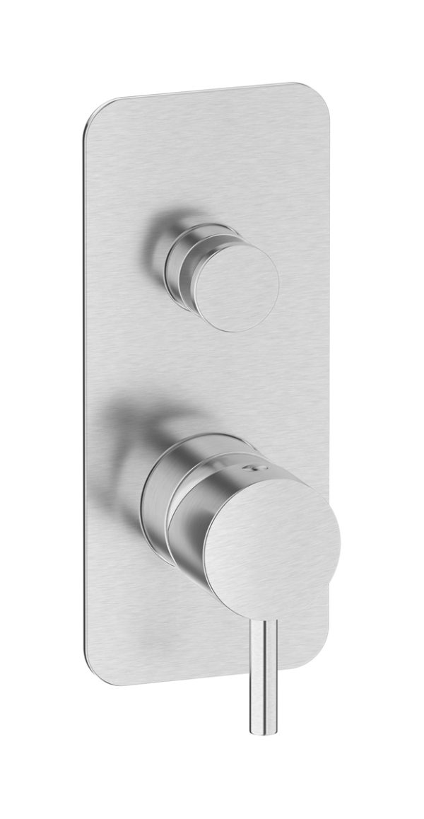 Miscelatore doccia due vie colore nickel spazzolato serie Milanotorino ib