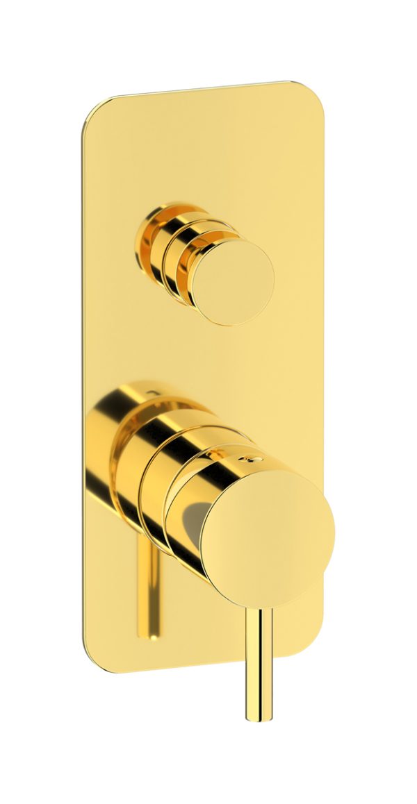 Miscelatore doccia due vie colore oro serie Milanotorino ib