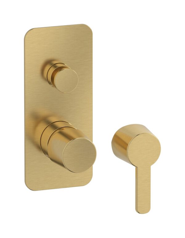 Miscelatore doccia due vie colore oro spazzolato serie Taac ib