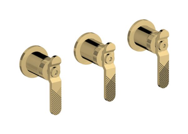 Miscelatore doccia tre fori colore oro serie bold ib