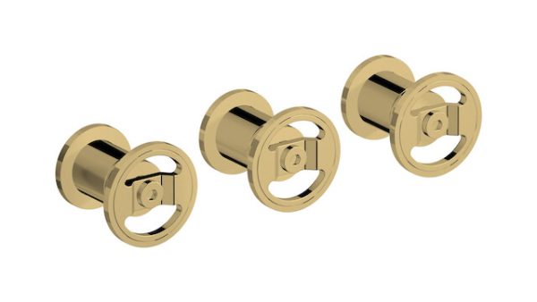 Miscelatore doccia tre fori colore oro serie bold ib