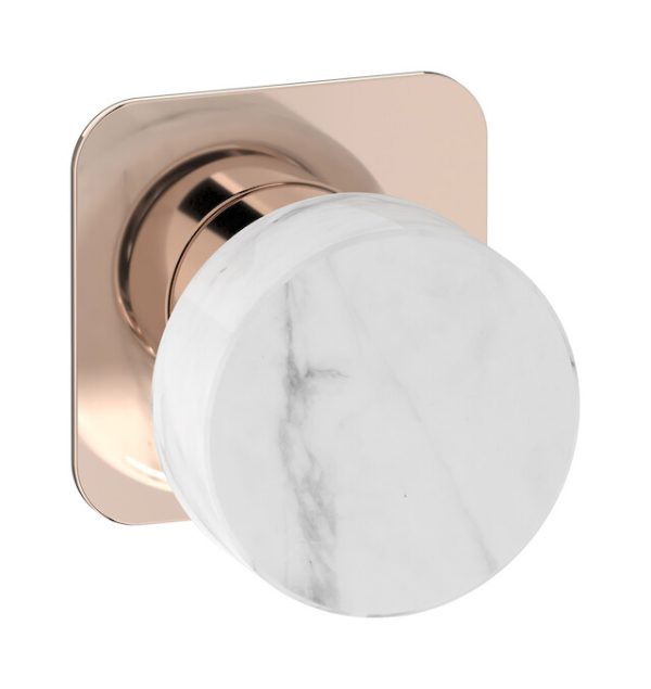 Miscelatore doccia una via- leva colore bianca oro rosa serie Marmo ib