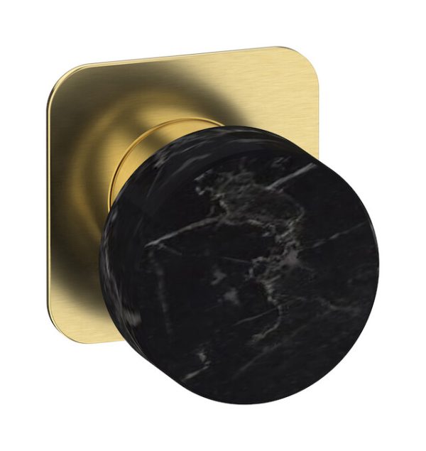 Miscelatore doccia una via- leva colore nera oro inglese spazzolato serie Marmo ib