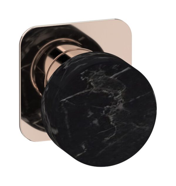 Miscelatore doccia una via- leva colore nera oro rosa serie Marmo ib