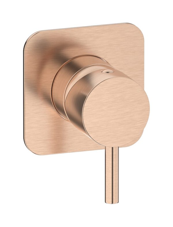 Miscelatore doccia una via colore oro inglese rosa spazzolato serie Milanotorino ib