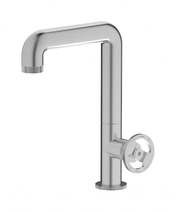 Miscelatore lavabo alto colore nickel spazzolato serie Bold - ib