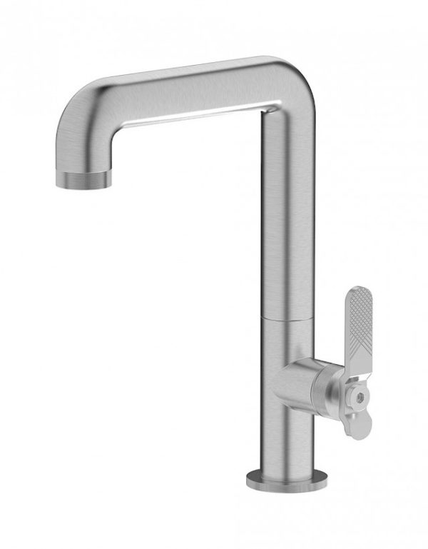 Miscelatore lavabo alto colore nickel spazzolato leva dritta serie Bold- ib