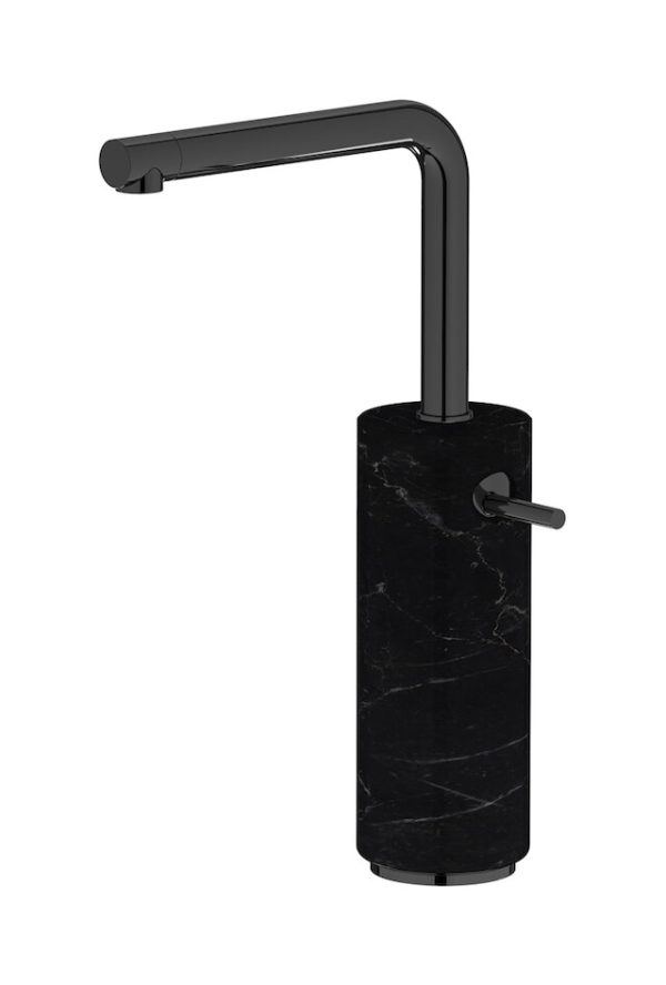 Miscelatore monoforo lavabo alto colore nero serie Marmo ib