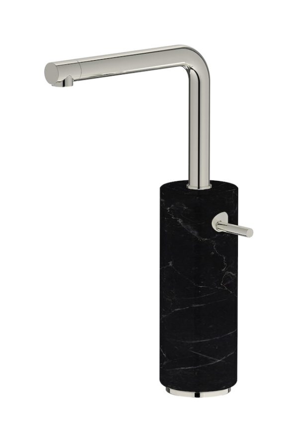 Miscelatore monoforo lavabo alto colore nero platino serie Marmo ib