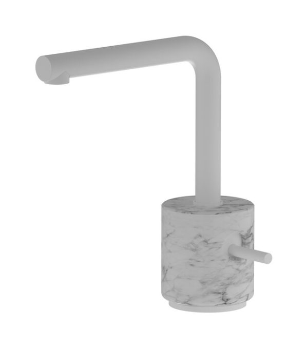 Miscelatore monoforo lavabo colore bianco opaco Marmo ib