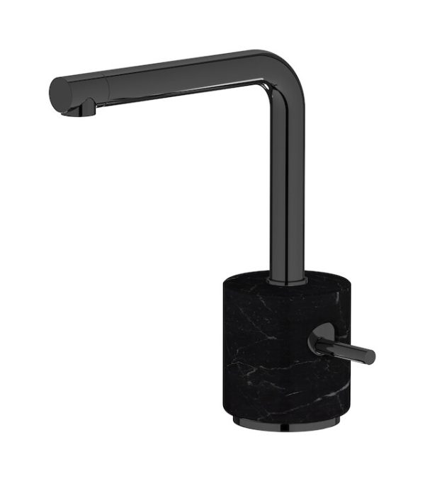 Miscelatore monoforo lavabo colore nero serie Marmo ib