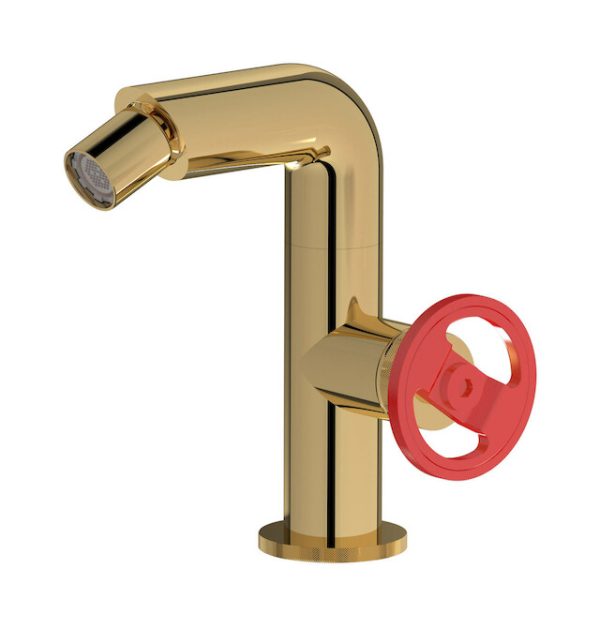 Miscelatore monoforo bidet colore oro leva rossa serie bold ib
