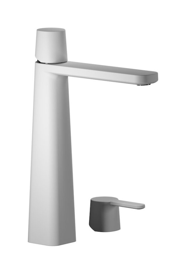 Miscelatore monoforo lavabo alto colore bianco opaco serie Taac Ib