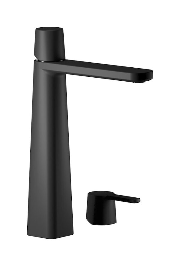 Miscelatore monoforo lavabo alto colore nero opaco serie Taac Ib