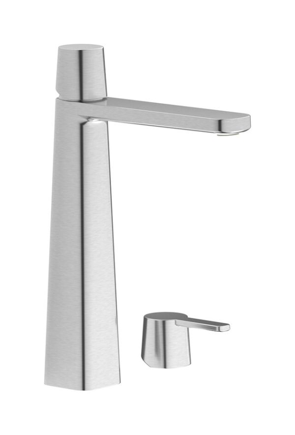 Miscelatore monoforo lavabo alto colore nickel spazzolato serie Taac Ib