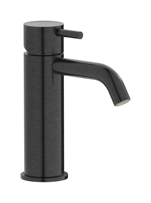 Miscelatore monoforo lavabo colore nero spazzolato serie milanotorino IB