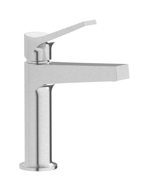 Miscelatore monoforo lavabo colore ro nickel spazzolato serie twitter ib