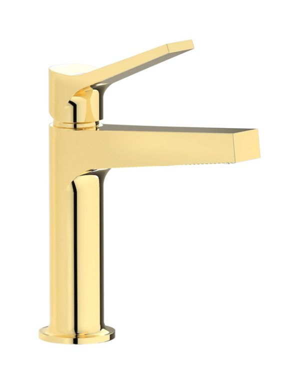 Miscelatore monoforo lavabo colore oro inglese serie twitter ib