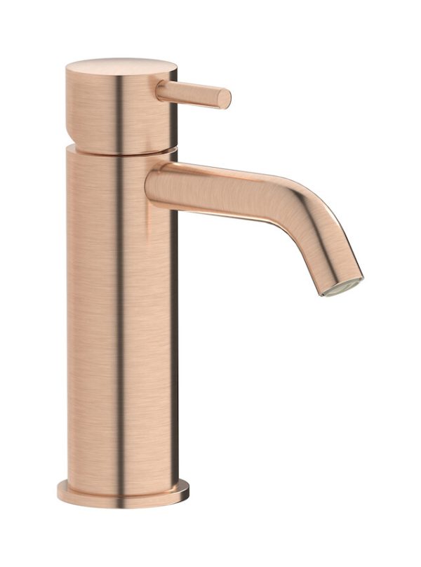 Miscelatore monoforo lavabo colore oro rosa spazzolato serie milanotorino IB
