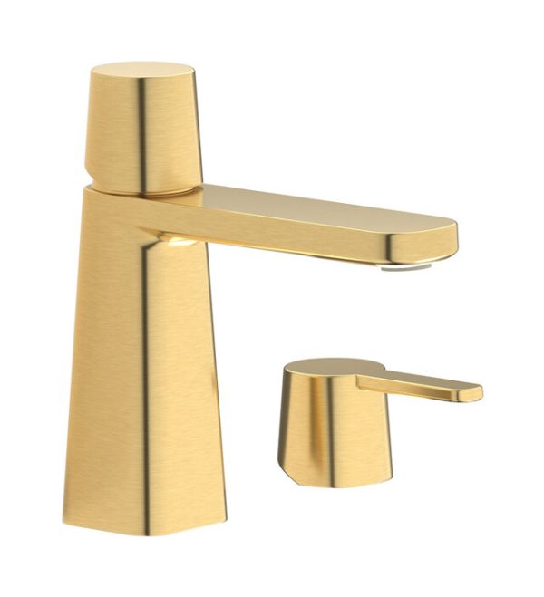 Miscelatore monoforo lavabo colore oro spazzolato serie Taac ib