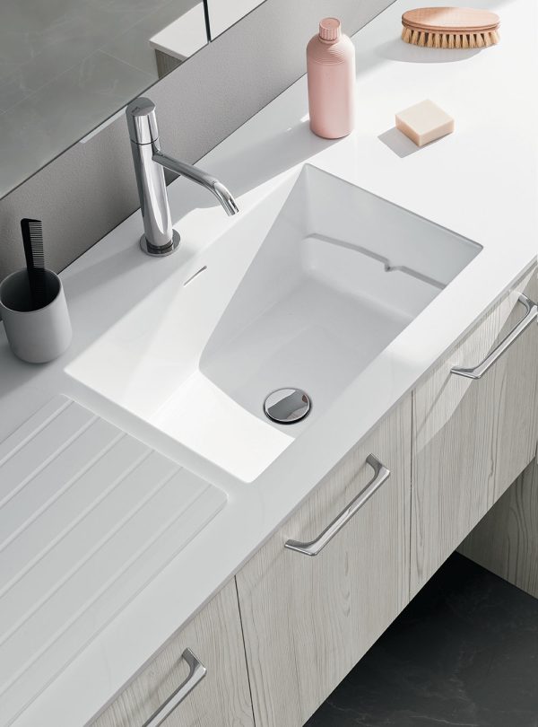 Composizione mobile lavanderia lavabo integrato - Serie BOLLE 03 Arbi