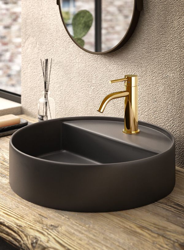 Miscelatore lavabo monoforo colore oro serie Light - Paffoni