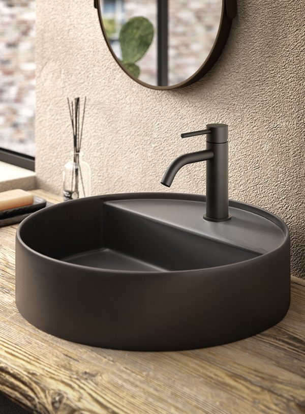 Miscelatore lavabo monoforo colore nero serie Light - Paffoni