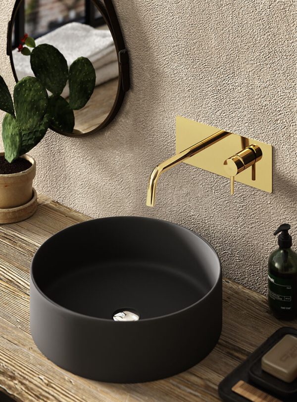 Miscelatore lavabo monoforo incasso colore oro serie Light - Paffoni