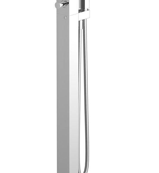 Miscelatore bordo vasca da terra con doccin colore cromo serie K3 ib