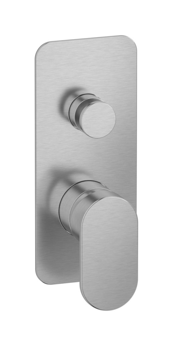 Miscelatore doccia due vie colore nickel spazzolato serie K2 ib