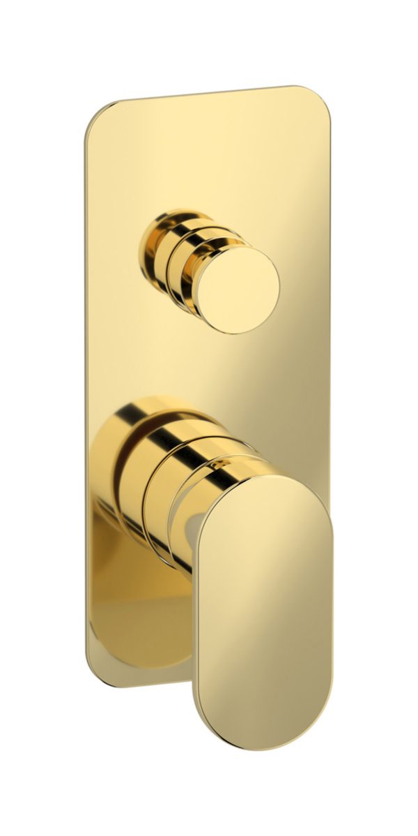 Miscelatore doccia due vie colore oro inglese serie K2 ib
